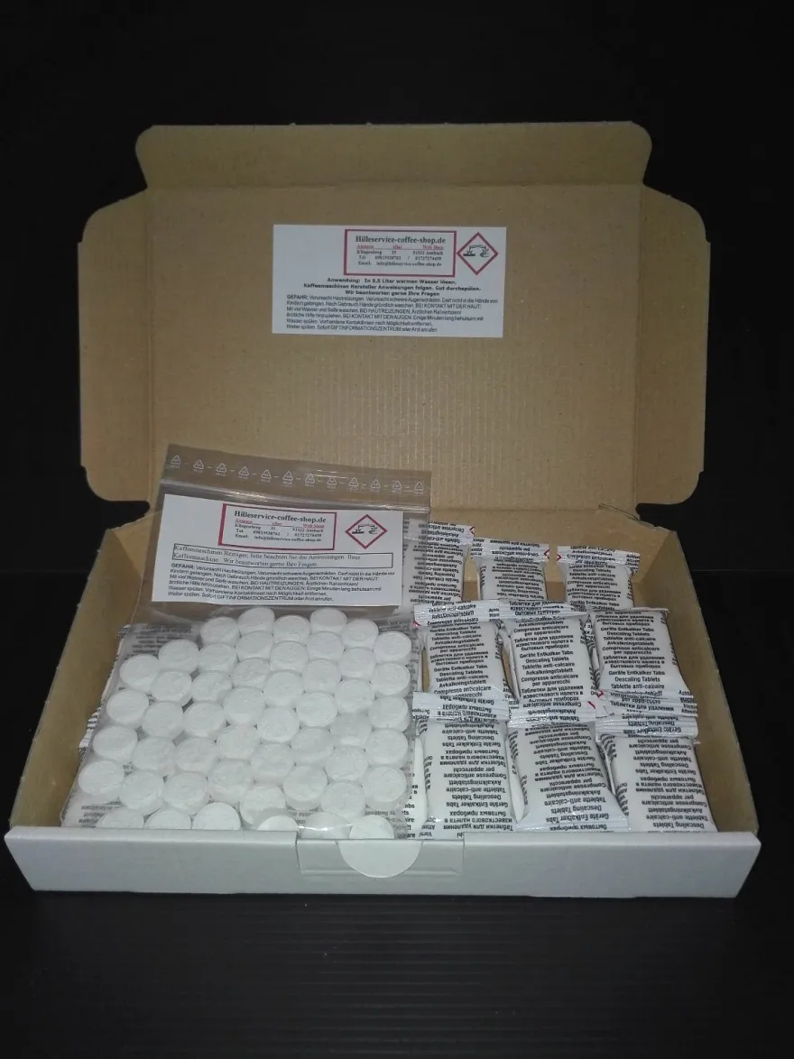 10 Reinigungstabs 2g + 5 Entkalker Tabs 16g für Siemens EQ 7 Silver Steel