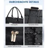 Reisetasche Damen Leicht Weekender Handgepäck mit Schuhfach Nassfach Schwarz