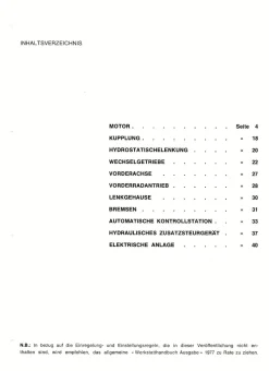 Reparaturanleitung Werkstatthandbuch Same Minitaurus 60 synchro