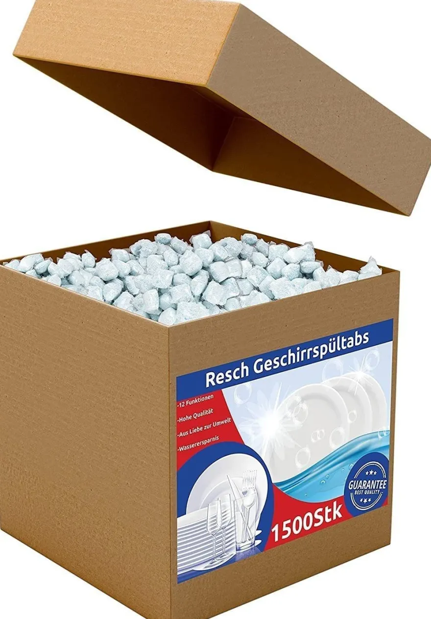 RESCH Cleanix 1500 St 30kg Spülmaschinentabs 12in1 ohne Folie Geschirrtabs Tabs