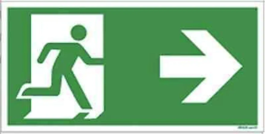 Rettungsweg Rettungszeichen Schild Aufkleber nachleuchtend Notausgang