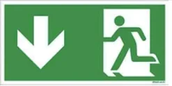 Rettungsweg Rettungszeichen Schild Aufkleber nachleuchtend Notausgang