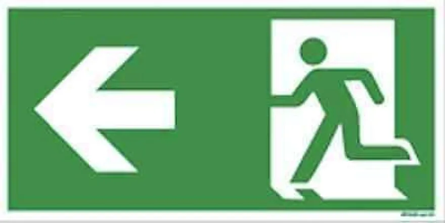 Rettungsweg Rettungszeichen Schild Aufkleber nachleuchtend Notausgang