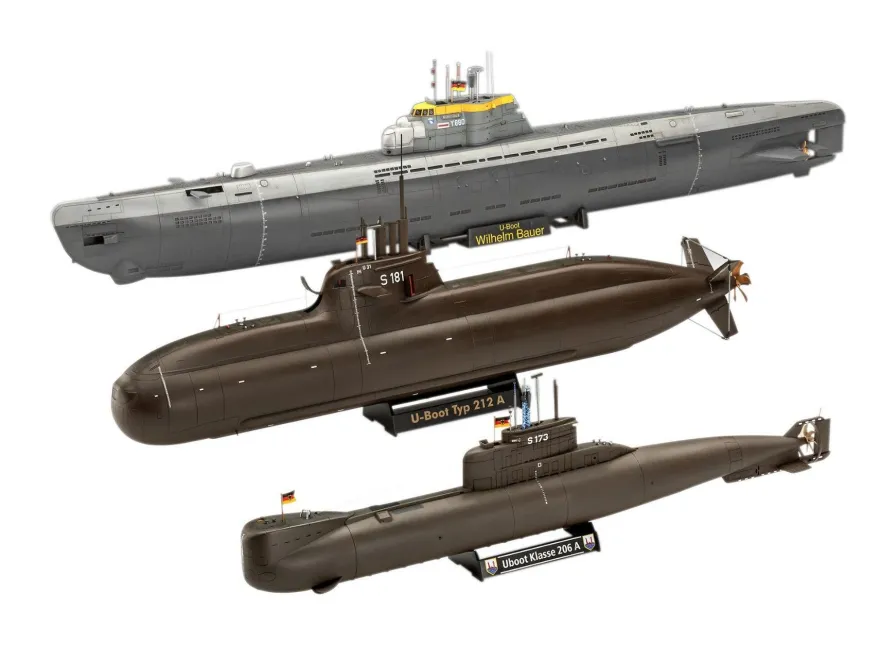 Revell 70 Jahre Bundeswehr Wilhelm Bauer Type 206A in 1:144 Revell 05186 Bausatz