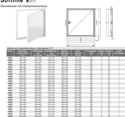 Revisionstür Softline weiß 350 x 350mm mit Vierkantverschluss