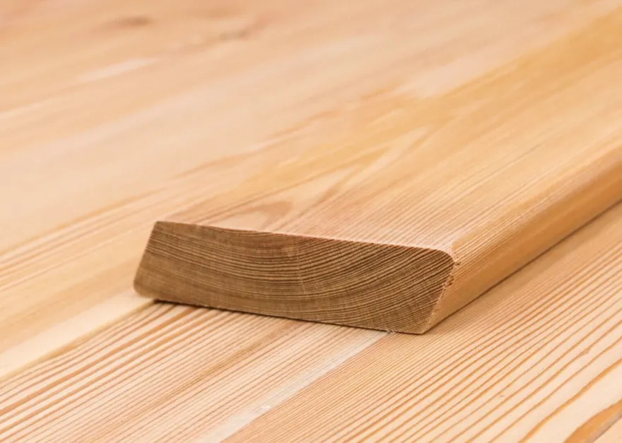 Rhombusleisten 30°, 21 x 95 mm, Sibirische Lärche A/B Sort, Komplettset 10-90 m²