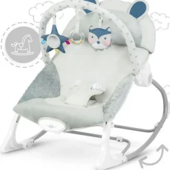 Ricokids Babywippe mit Vibrationsfunktion - grau