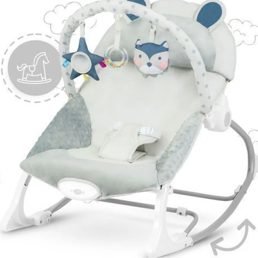 Ricokids Babywippe mit Vibrationsfunktion - grau