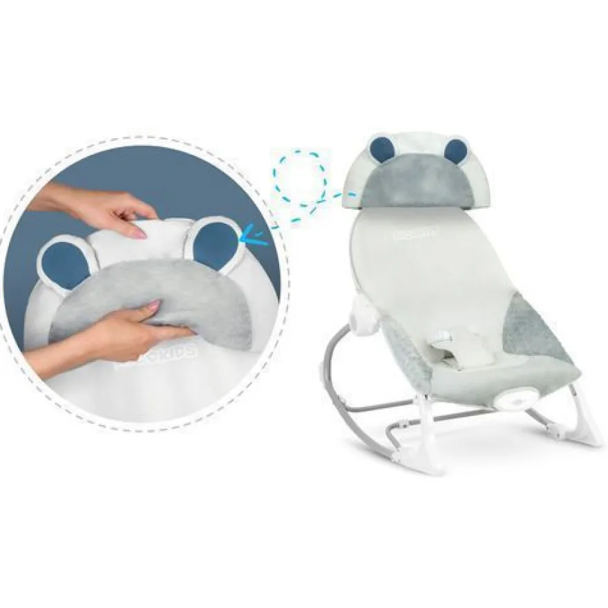 Ricokids Babywippe mit Vibrationsfunktion - grau