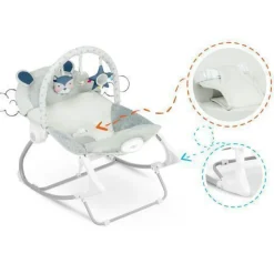 Ricokids Babywippe mit Vibrationsfunktion - grau