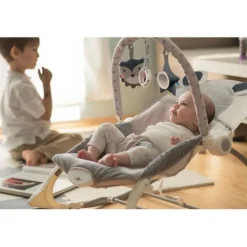 Ricokids Babywippe mit Vibrationsfunktion - grau