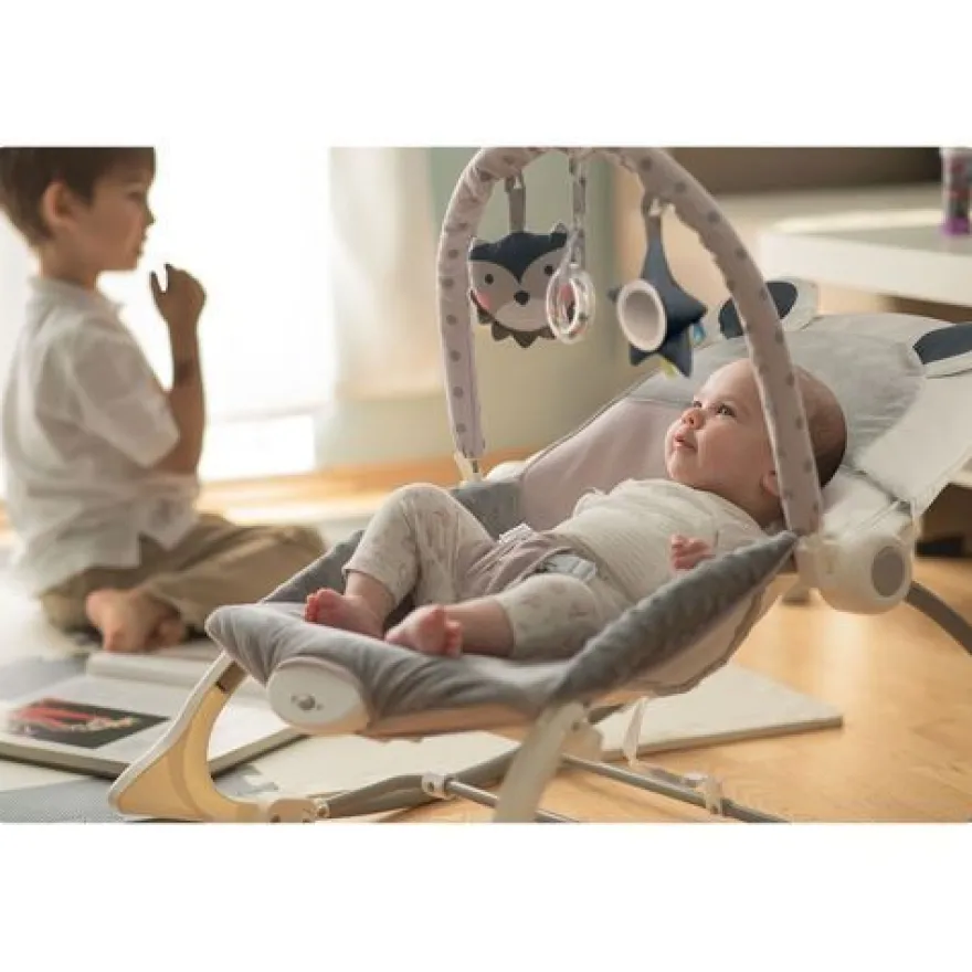 Ricokids Babywippe mit Vibrationsfunktion - grau