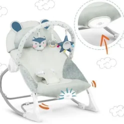 Ricokids Babywippe mit Vibrationsfunktion - grau