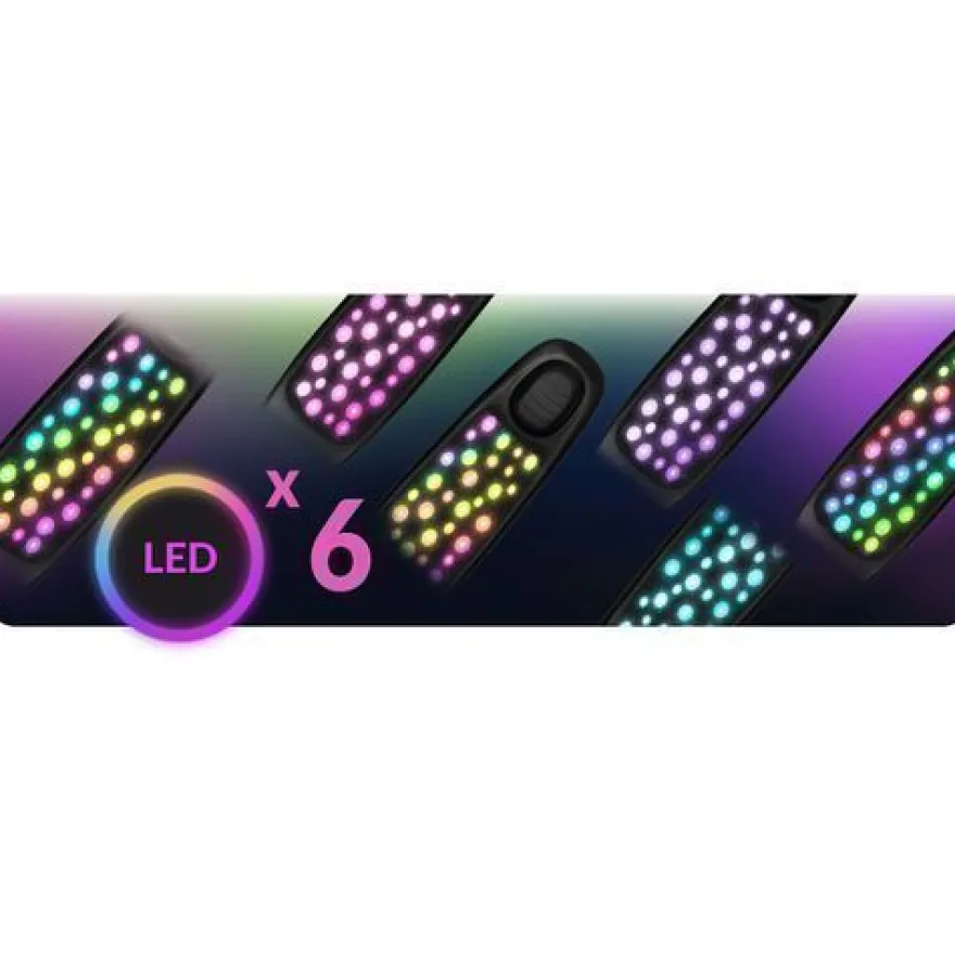Ricokids Glowi Dreirad-LED-Balance-Scooter für Kinder - Schwarz