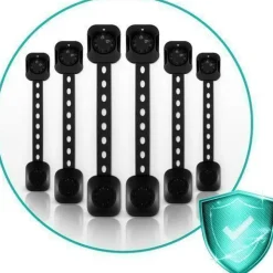 Ricokids 798202 Schranköffnungssicherung, 6 Stück, schwarz