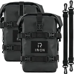 Rideiron Sturzbügeltaschen Motorrad - 2x5L wasserdichte Crash Bar Bags aus 500D