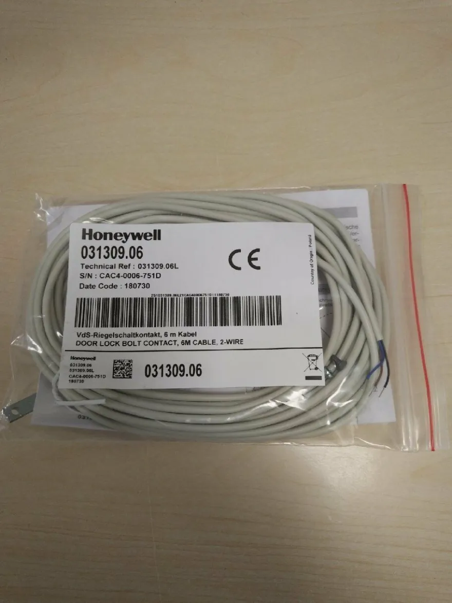 Riegelschaltkontakt Honeywell 031309.06 VdS G100023 mit Kabel 6 m Länge