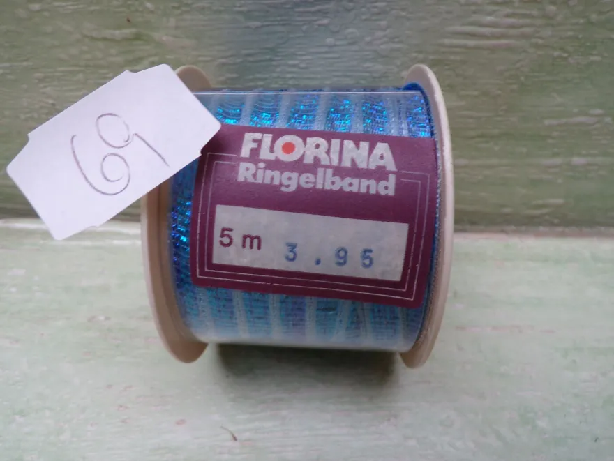 Ringelband Satin Papier Stoff Spitze Metallic Florina Sopp West Germany