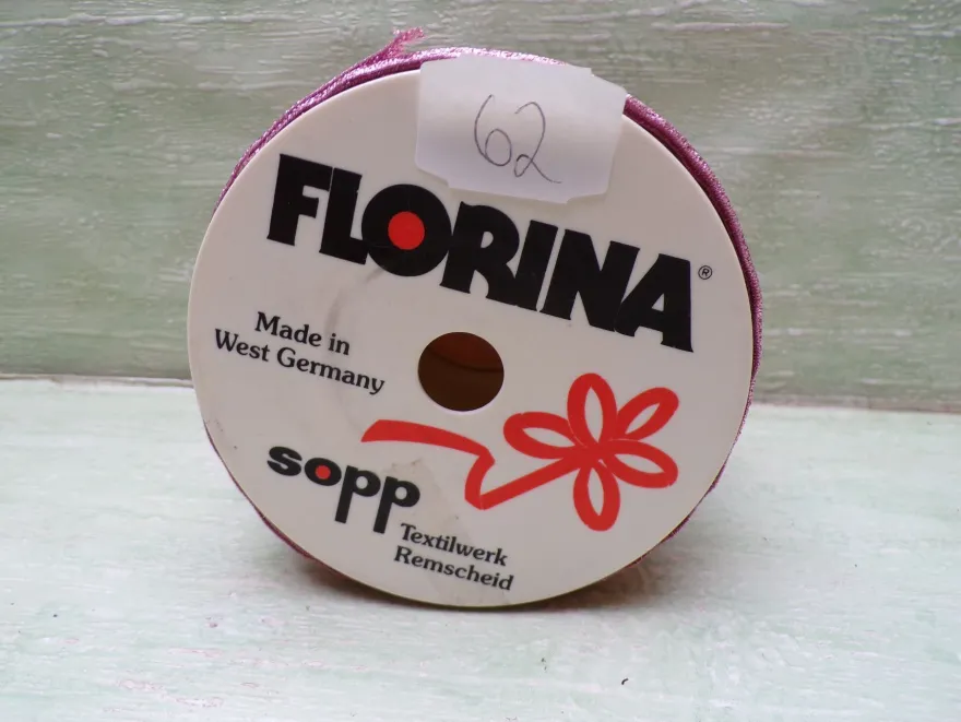 Ringelband Satin Papier Stoff Spitze Metallic Florina Sopp West Germany