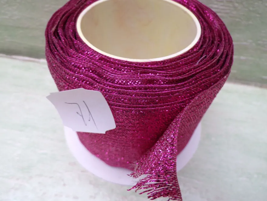Ringelband Satin Papier Stoff Spitze Metallic Florina Sopp West Germany