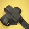 Ripsband Herrenhut Hutband seidig hochwertig blaugrau m Muster 3 cm breit Meter RB64