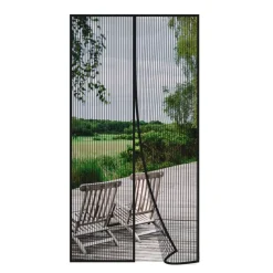 Risareyi Magnet Fliegengitter Tür 120x205cm Schwarz - Insektenschutz Balkontür
