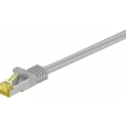 RJ-45 Patchkabel Cat 6.a S/FTP (PIMF), mit Cat.7 Rohkabel (grau, 3 Meter, 500 MHz)