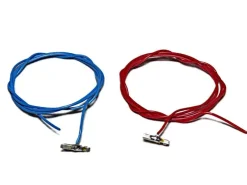 Roco 22213 - 2 Schienenverbinder mit Kabel - Blau & Rot - 1 x 530 mm