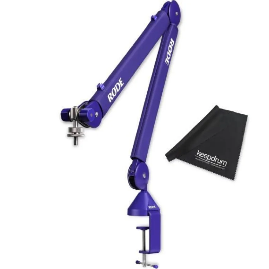 Rode Mikrofonarm PSA1+ Plus Lila mit Mikrofasertuch