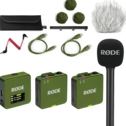 Rode Mikrofon-Funksystem Wireless GO Gen 3 Moss Khaki Interview Set 1