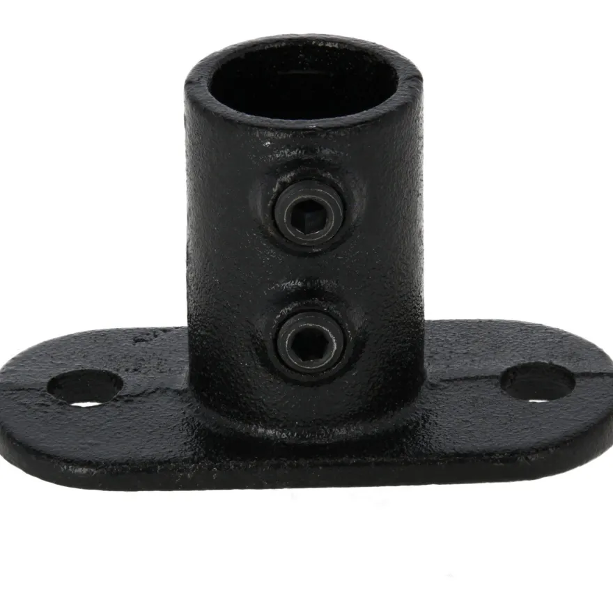 Rohrverbinder Boden - Wand - Deckenflansch schwarz 1