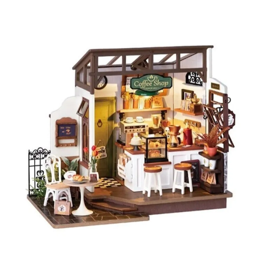 Rolife 3D-Holz-Puzzle DIY Coffee-Shop