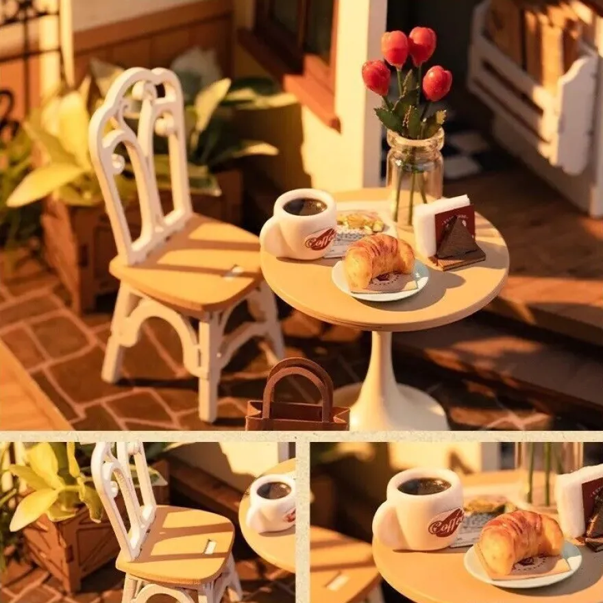 Rolife 3D-Holz-Puzzle DIY Coffee-Shop