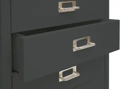 Rollcontainer HWC-L49, Schubladenschrank, Metall 55x40x41cm 4 Schubladen