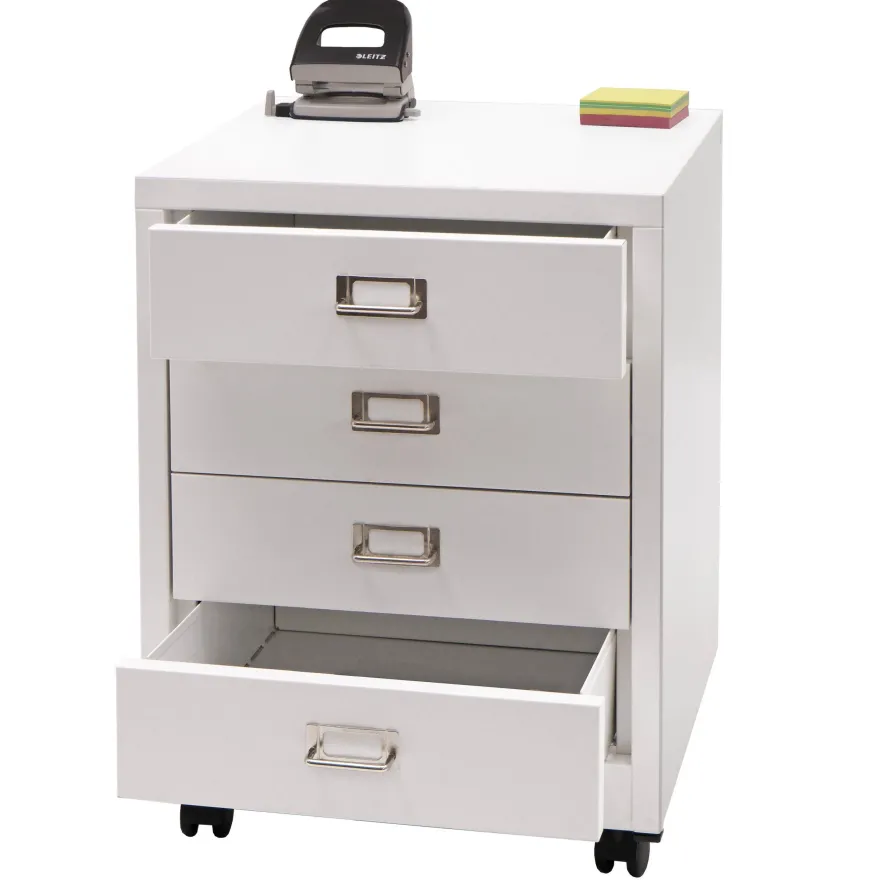 Rollcontainer HWC-L49, Schubladenschrank, Metall 55x40x41cm 4 Schubladen
