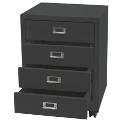 Rollcontainer HWC-L49, Schubladenschrank, Metall 55x40x41cm 4 Schubladen