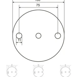 Ronde gelochte Ronden STAHL S235 JR roh gestanzt Platte 70 / 80 / 100 / 120 mm