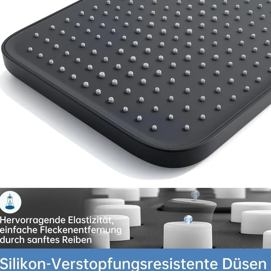 RONVIE 13 Zoll Duschkopf Regendusche, Fester Regenduschkopf Duschbrause mit