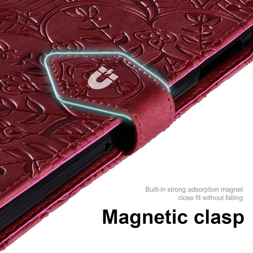 Rostsant Hülle für iPad 10. Generation (2022) 10,9 Zoll Rot in Lederoptik