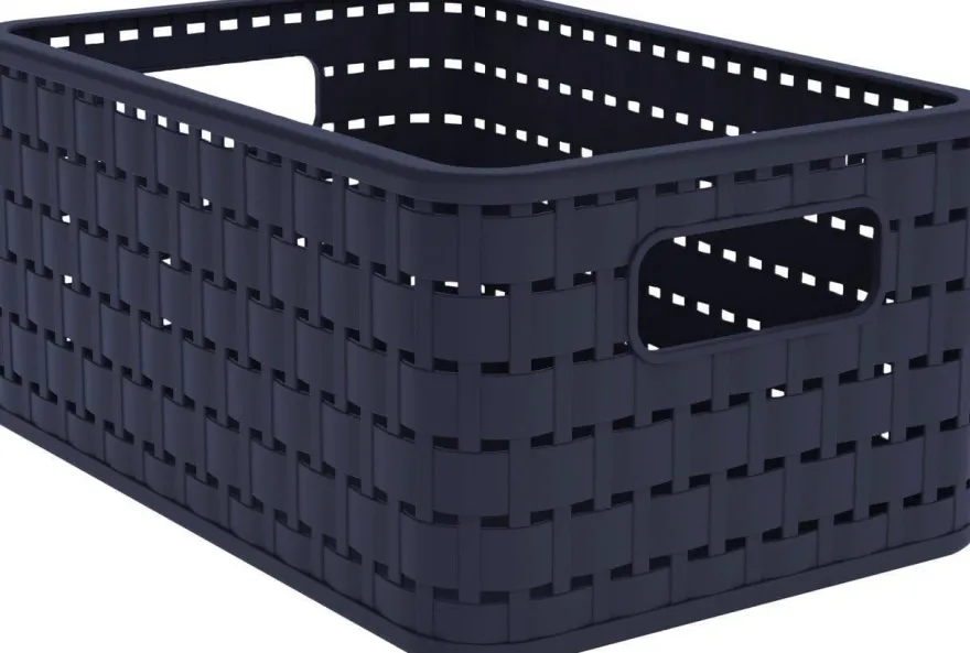 Rotho Aufbewahrungskorb A5 6 Liter Volumen 8873809 Kiste Country Rattan-Optik