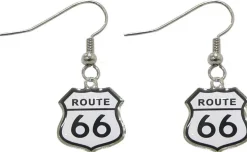 Route 66 Ohrringe Nickel + Cadmium + Bleifrei - Get your Kicks on Route 66