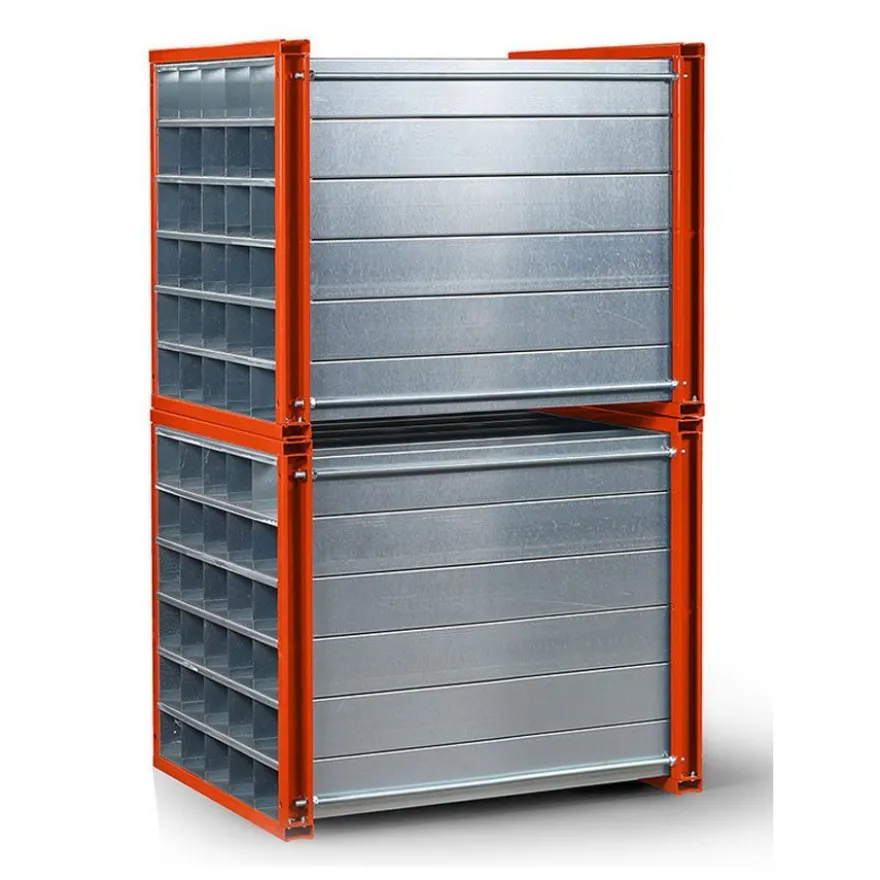 RR Industrietechnik Wabenregal RWR-48/1 1000x1000x1000mm mit 48 Faechern RAL 2004 Re