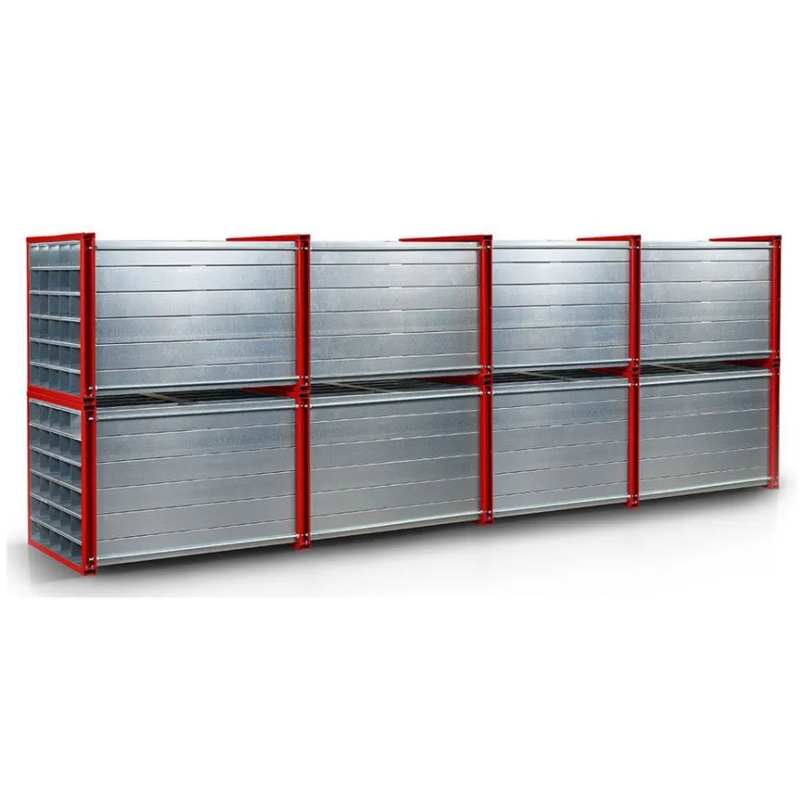 RR Industrietechnik Wabenregal RWR-36/6 6000x1000x1000mm mit 36 Faechern RAL 7016 An