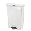 Rubbermaid Slim Jim Front Step Pedaleimer Weiß 90L