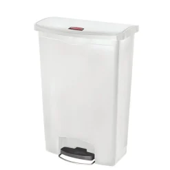 Rubbermaid Slim Jim Front Step Pedaleimer Weiß 90L