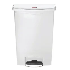 Rubbermaid Slim Jim Front Step Pedaleimer Weiß 90L