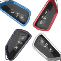 Ruiya Autoschlüssel Hülle für VW Golf 8 8.5 ID.3 ID.4 ID.5 ID.7, TPU