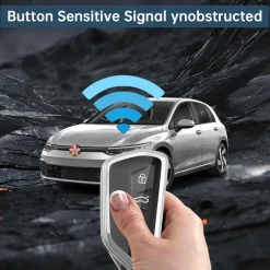 Ruiya Autoschlüssel Hülle für VW Golf 8 8.5 ID.3 ID.4 ID.5 ID.7, TPU