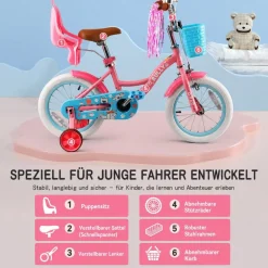Rully Kinderfahrrad 12/14/16 Zoll Bike - höhenverstellbar, Rücktrittbremse, tützräder