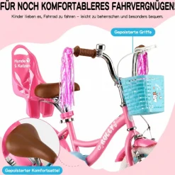 Rully Kinderfahrrad 12/14/16 Zoll Bike - höhenverstellbar, Rücktrittbremse, tützräder